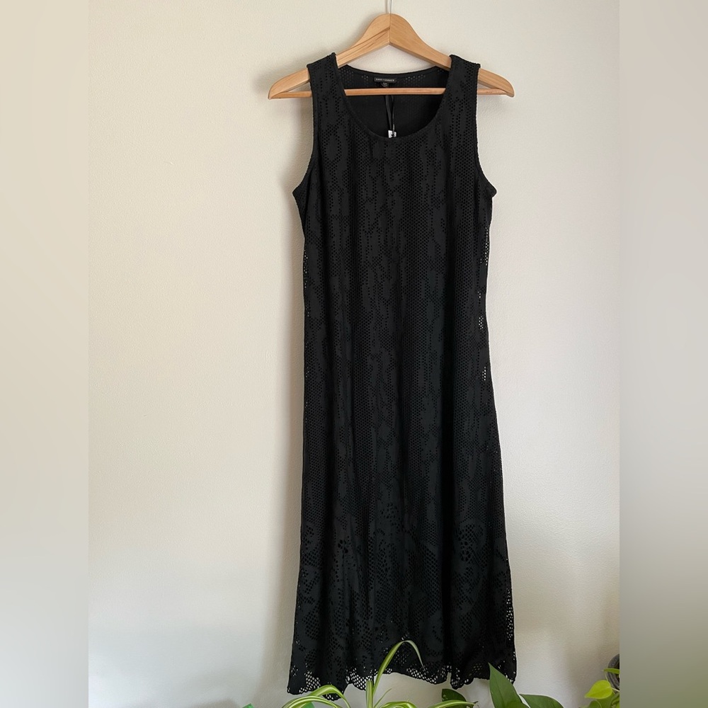 NWT Coco + Carmen Black Adair Laser Cut Tank Dress size small/medium